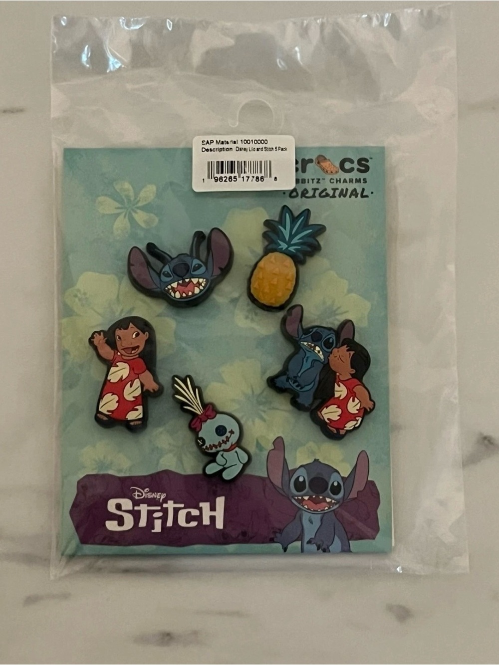 Authentic CROCS Disney LILO STITCH SCRUMP Jibbitz Charms 5-Pack Limited Edition